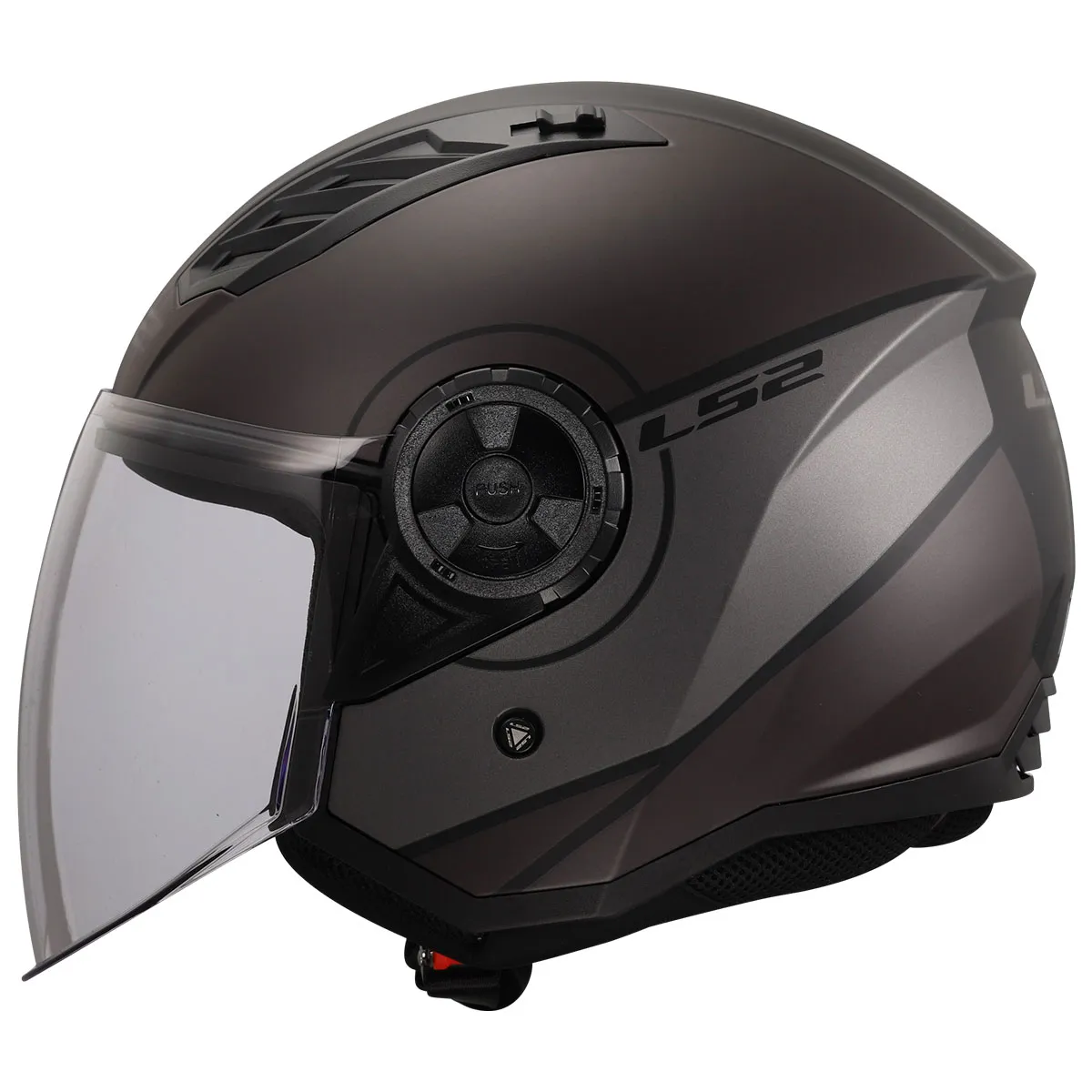 LS2 AIRFLOW 2 COVER MAT SİYAH-GRİ KASK